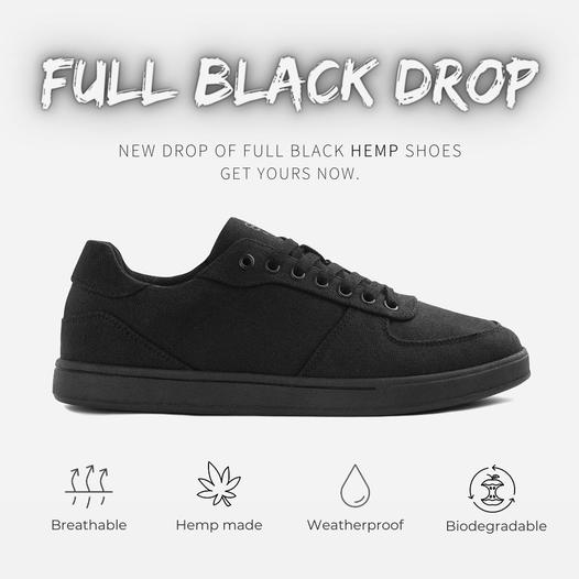 hemp shoes black seeker 