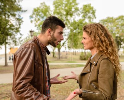 Photo by Vera Arsic: https://www.pexels.com/photo/man-and-woman-wearing-brown-leather-jackets-984950/