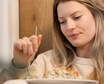 Photo by Kevin Malik: https://www.pexels.com/photo/a-woman-holding-white-ceramic-plate-with-food-9032663/