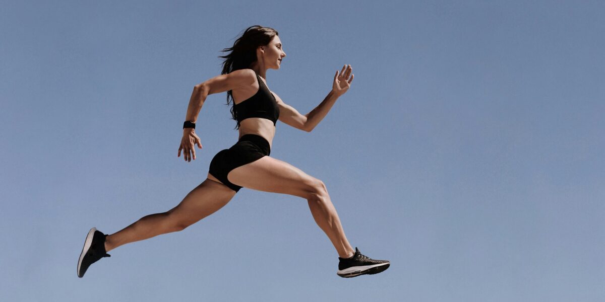 Photo by Maksim Goncharenok: https://www.pexels.com/photo/woman-in-black-sports-bra-and-white-shorts-jumping-4348631/