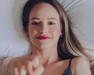 Photo by Heitor Verdi: https://www.pexels.com/photo/sensual-woman-with-red-lips-pointing-at-camera-4118659/